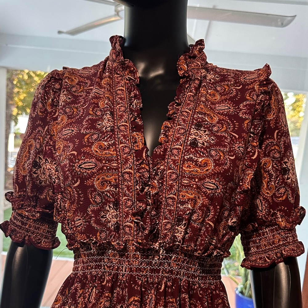 Max Studio Elegant Long Sleeve Patterned Dress - image 4